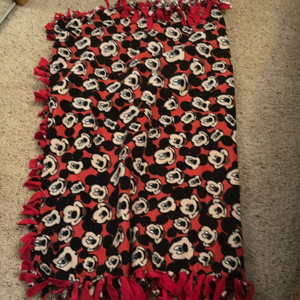 Mickey Mouse tie blanket